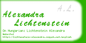 alexandra lichtenstein business card